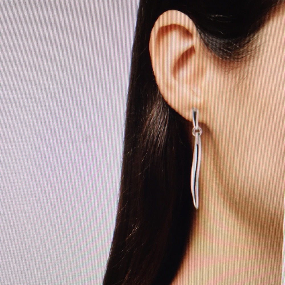 Givenchy Silver Drop Earrings